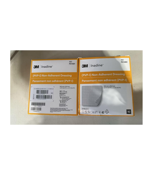 3M Iodine Non-Adherent Dressings 9.5cm x 9.5cm (x10) 3M