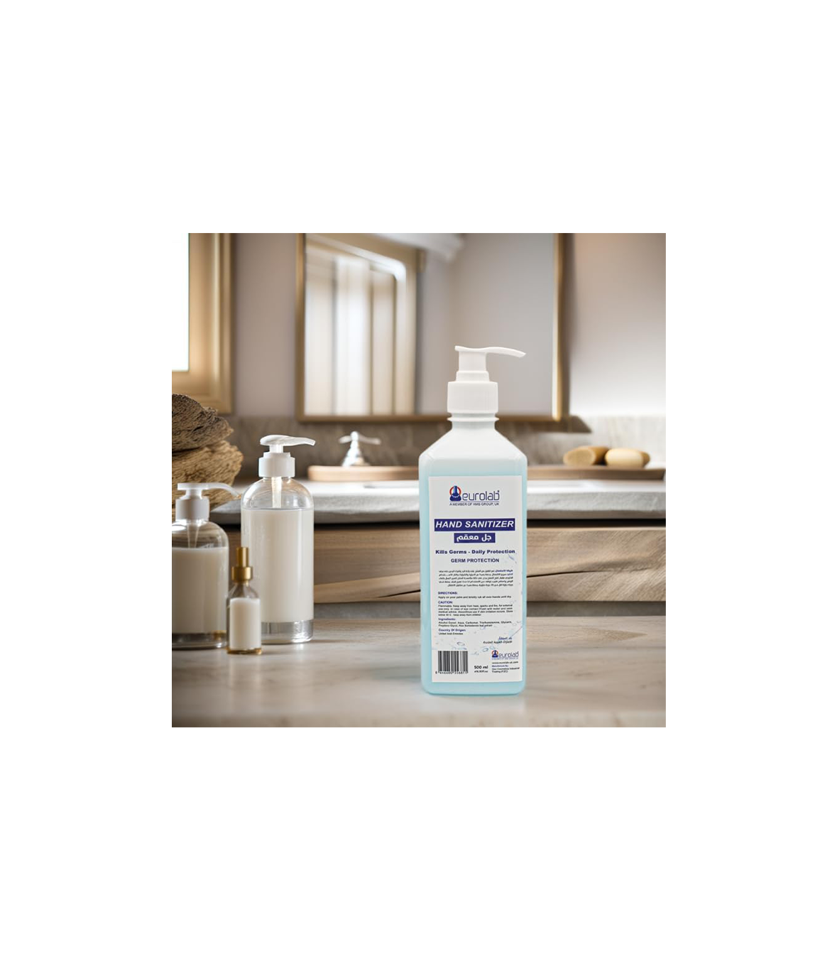 Hand Sanitizer Gel – 70% Ethyl Alcohol, 500 ml Pump Bottle | Pack of 3