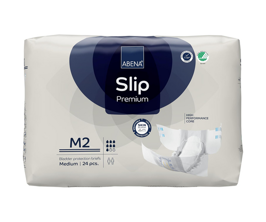 ABENA Slip Premium All-In-One Incontinence Pads For Men & Women, Eco-Labelled Womens Incontinence Pads, Mens Incontinence Pads - Medium 2, 70-110cm Waist, 2600ml Absorbency, 24PK