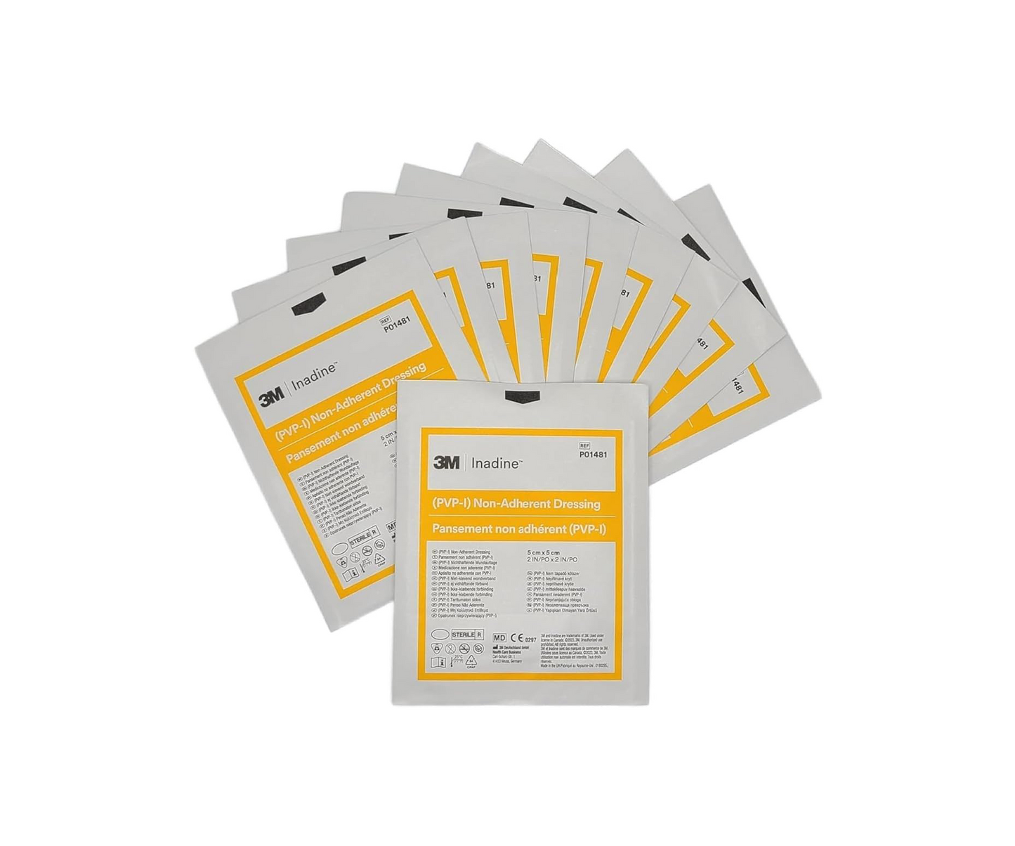 Tetra-Sole Pack of 10 Inadine Dressings (5cm x 5cm)