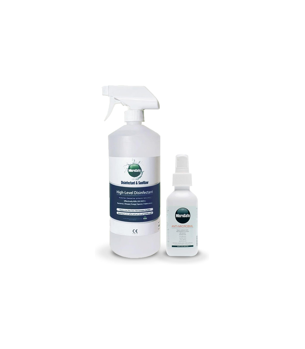 MicroSafe Disinfectant & Sanitizer – 100% Natural (1 L + 120 ML)