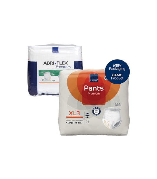 Abena Pants Premium Pull-Up Incontinence Pants, Eco-Labelled Incontinence Pants for Men & Women, Discreet, Protective, Breathable, Comfortable - XL 3, 130-170cm Waist, 2600ml Absorbency, 16PK
