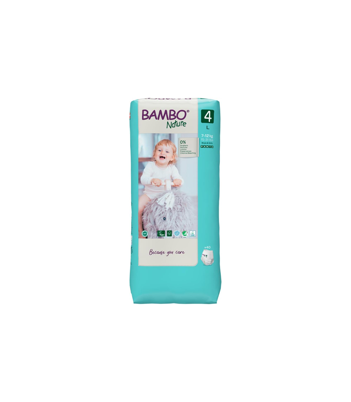 Bambo Nature Premium Baby Pants Diapers for Kids Large Size (7-12 Kgs)