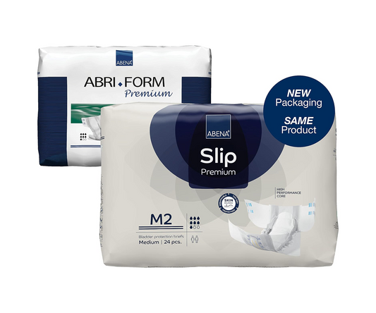 ABENA Slip Premium All-In-One Incontinence Pads For Men & Women, Eco-Labelled Womens Incontinence Pads, Mens Incontinence Pads - Medium 2, 70-110cm Waist, 2600ml Absorbency, 24PK