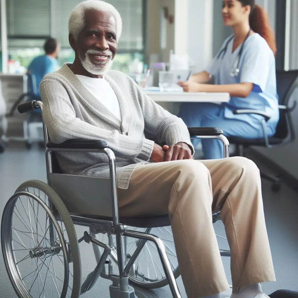 Halley Medical Supplies Ltd. HMS Heavy-Duty Chromed Steel Standard Wheelchair – for Adults, Seniors, and Disabled Individuals, Weight Capacity 100 Kg