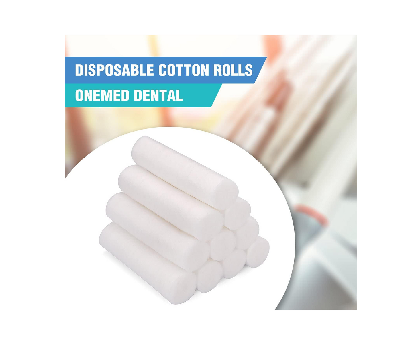 400 Count Dental Gauze Rolls Cottons Pads 1.5 Inch, 100% Cotton, Dentist Cotton Rolls Cotton Ball for Dental Clinic