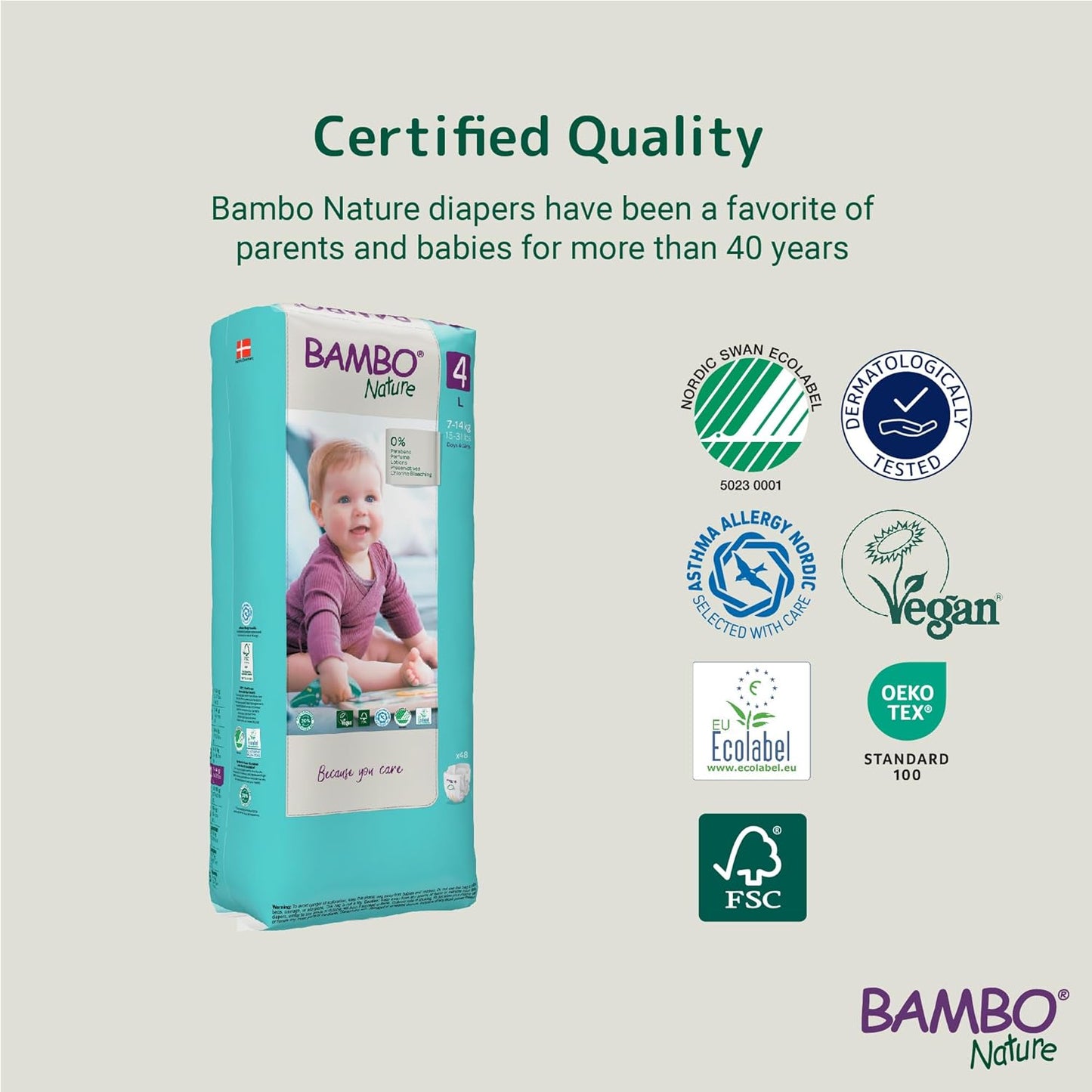 Size 4 Eco-Friendly Diaper, 7-14kg (48 diapers )Tall pack, Pack of 48 Nappies