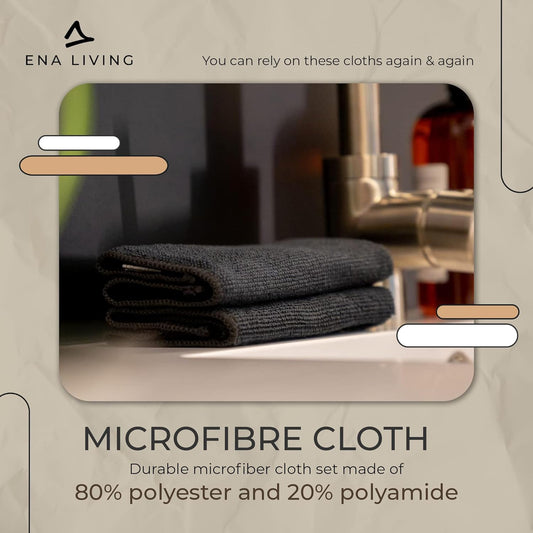 Black Microfiber Cloth ENA Living