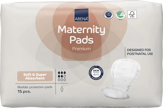 Premium Maternity Pads for Women - Heavy Absorbency, Ultra-Soft Comfort - 15 Pack - iHealthcare