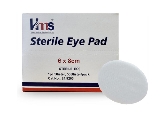 50 PCs Sterile Eye Pads - 6 x 8 cm Halley Medical Supplies Ltd.