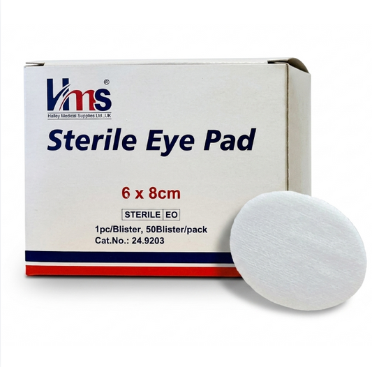 50 PCs Sterile Eye Pads - 6 x 8 cm Halley Medical Supplies Ltd.