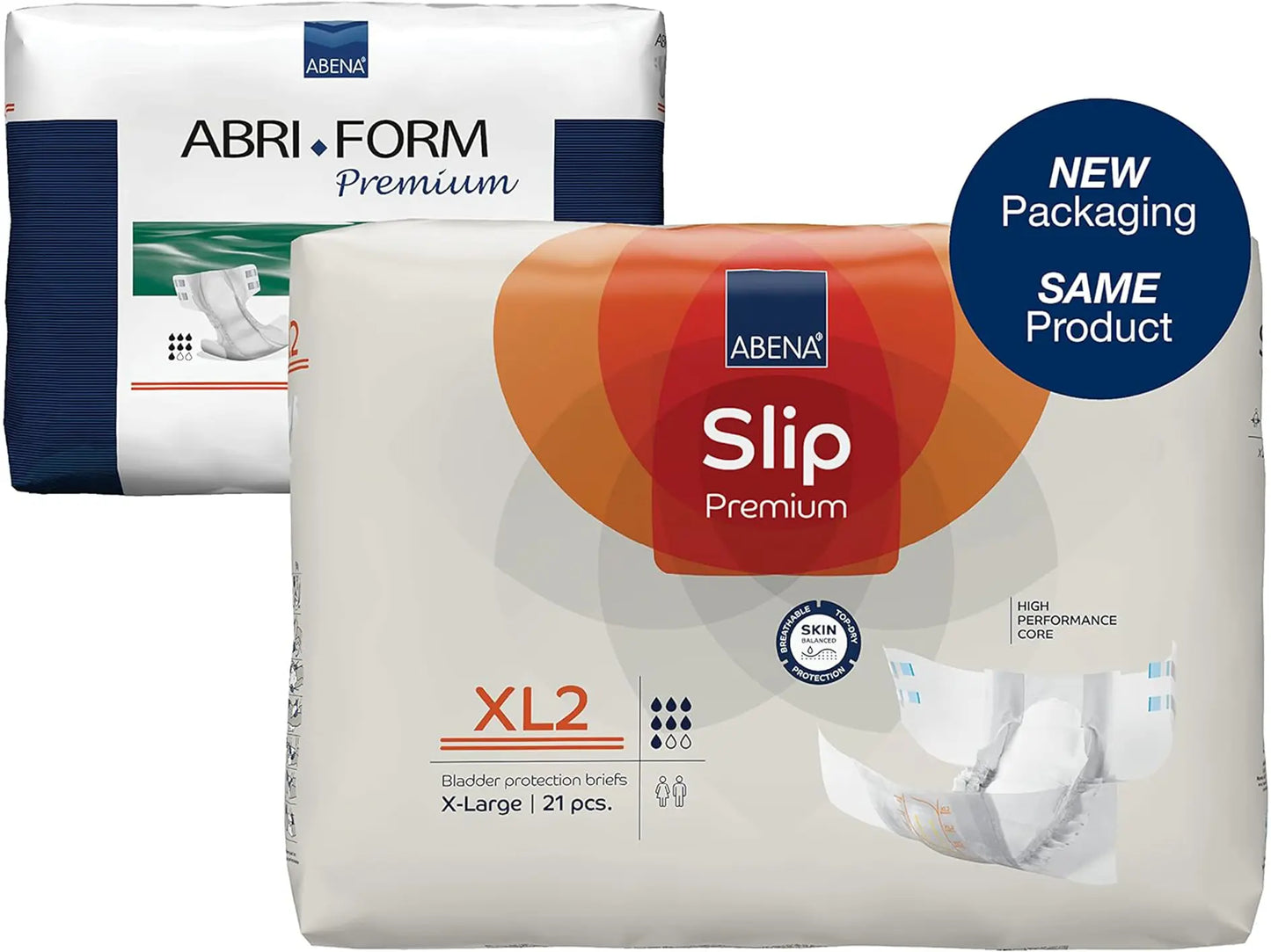 Slip Premium All-In-One Incontinence Pads For Men & Women, Eco-Friendly Womens Incontinence Pads, Mens Incontinence Pads, XL 2, 110-170cm Waist, 3400ml Absorbency, 21PK