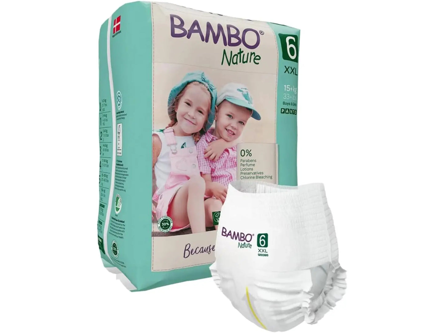 Size 6 / XXL Premium Training Pants, Pull Ups, Eco-Friendly Potty Training Pants, Training Nappy Pants, Secure & Comfortable, Discreet Pants For Active Day & Comfy Night's Sleep, 18PK