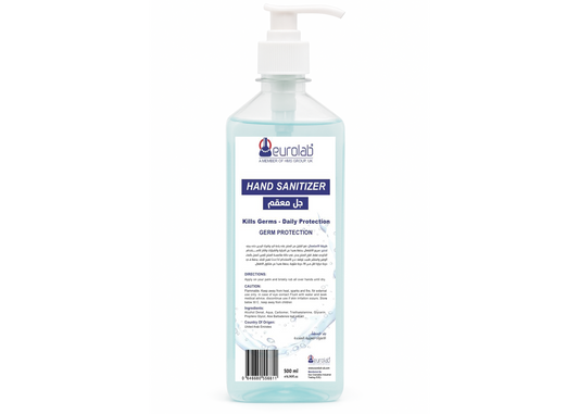 Eurolab - Hand Sanitizer Gel – 70% Ethyl Alcohol, 500 ml Pump Bottle - iHealthcare