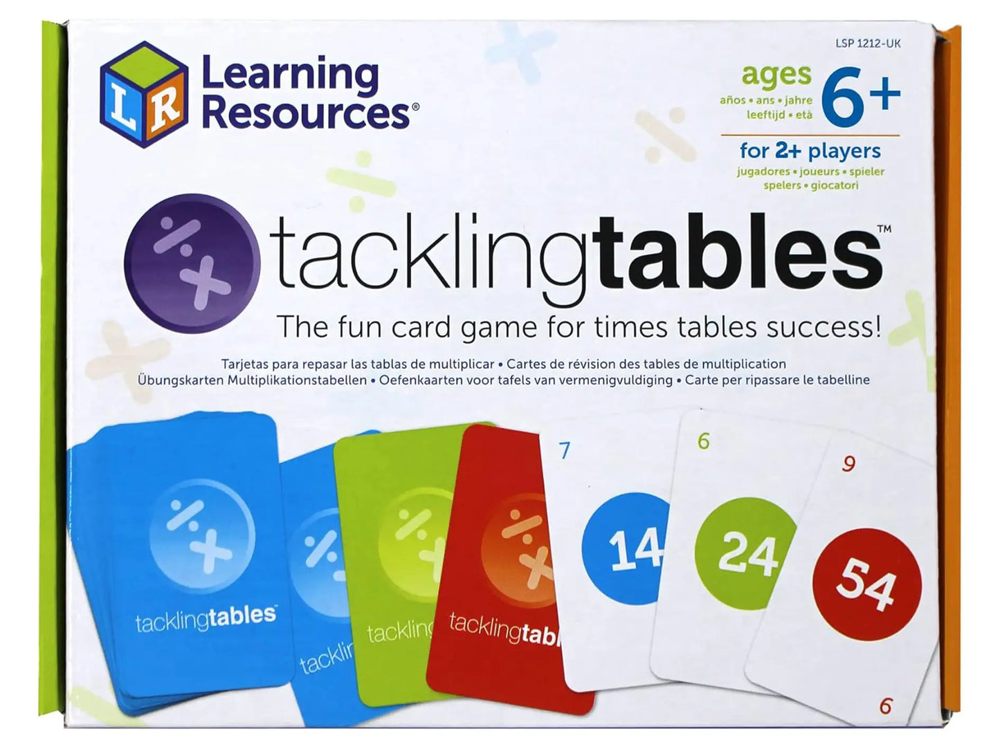 Tacklingtables Student Game Success Home Or in The Classroom, Set Contains Times Tables Chart 78 Graded Cards and Guide, Multicoloured, 19.7 x 15 x 2 Centimeters