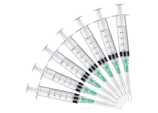5ml Lab Syringe with Needle 21 Gauge 1.5inch Supplies