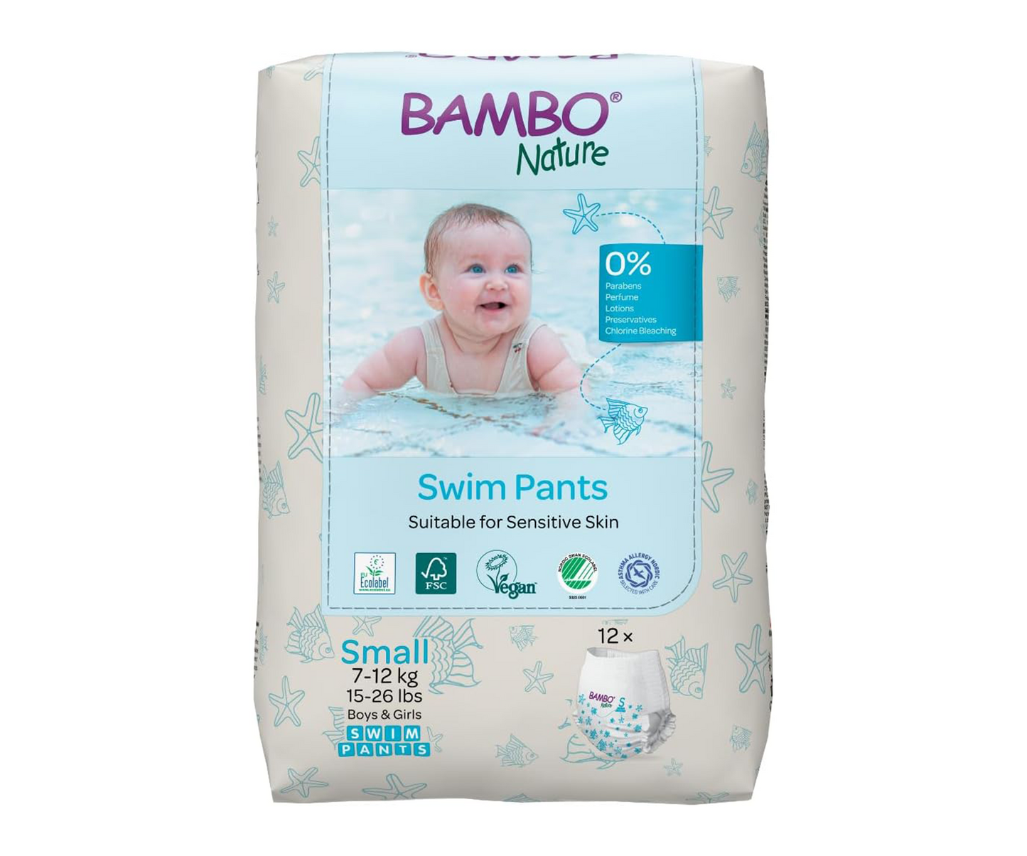 Bambo Nature Premium Swim Nappy Pants – Small (7-12 kg)