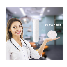 400 Count Dental Gauze Rolls Cottons Pads 1.5 Inch, 100% Cotton, Dentist Cotton Rolls Cotton Ball for Dental Clinic
