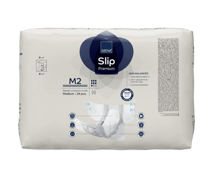 ABENA Slip Premium All-In-One Incontinence Pads For Men & Women, Eco-Labelled Womens Incontinence Pads, Mens Incontinence Pads - Medium 2, 70-110cm Waist, 2600ml Absorbency, 24PK