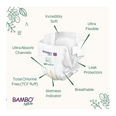 Bambo Nature Baby Diapers – Size 6 (16+ kg) – Pack of 6 (120 Nappies Total)