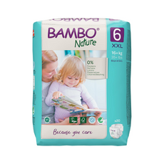 Bambo Nature Premium Eco Nappies – Size 6 (16+ kg / 35+ lb), XXL, 20 Pack