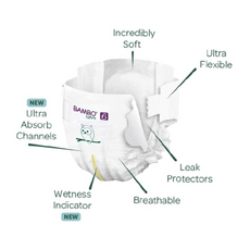 Bambo Nature Premium Eco Nappies, Size 6 (+16kg), XXL, 120PK, Eco-Labelled Sustainable Nappy, Enhanced Leakage Protection, Secure and Comfortable Baby Nappies