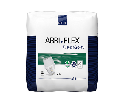 Abena Abri Flex Premium Pull-Up Incontinence Pants, Eco-Friendly Incontinence Pants For Men & Women, Discreet, Protective, Breathable, Comfortable, Medium 1, 80-110cm Waist, 1400ml Absorbency, 6x 14PK