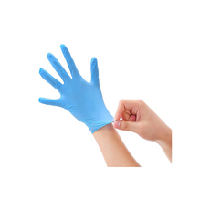 Blue Nitrile Disposable Gloves, Powder Free, Food Grade Gloves 100 Pcs (Large)