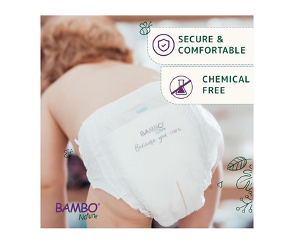 Bambo Nature Premium Eco Nappies – Size 1 Newborn (2–4 kg / 4–9 lb), 132-Pack