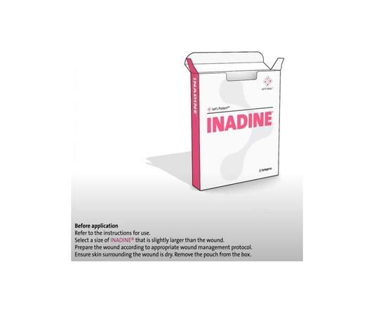 Tetra-Sole Pack of 10 Inadine Dressings (5cm x 5cm)