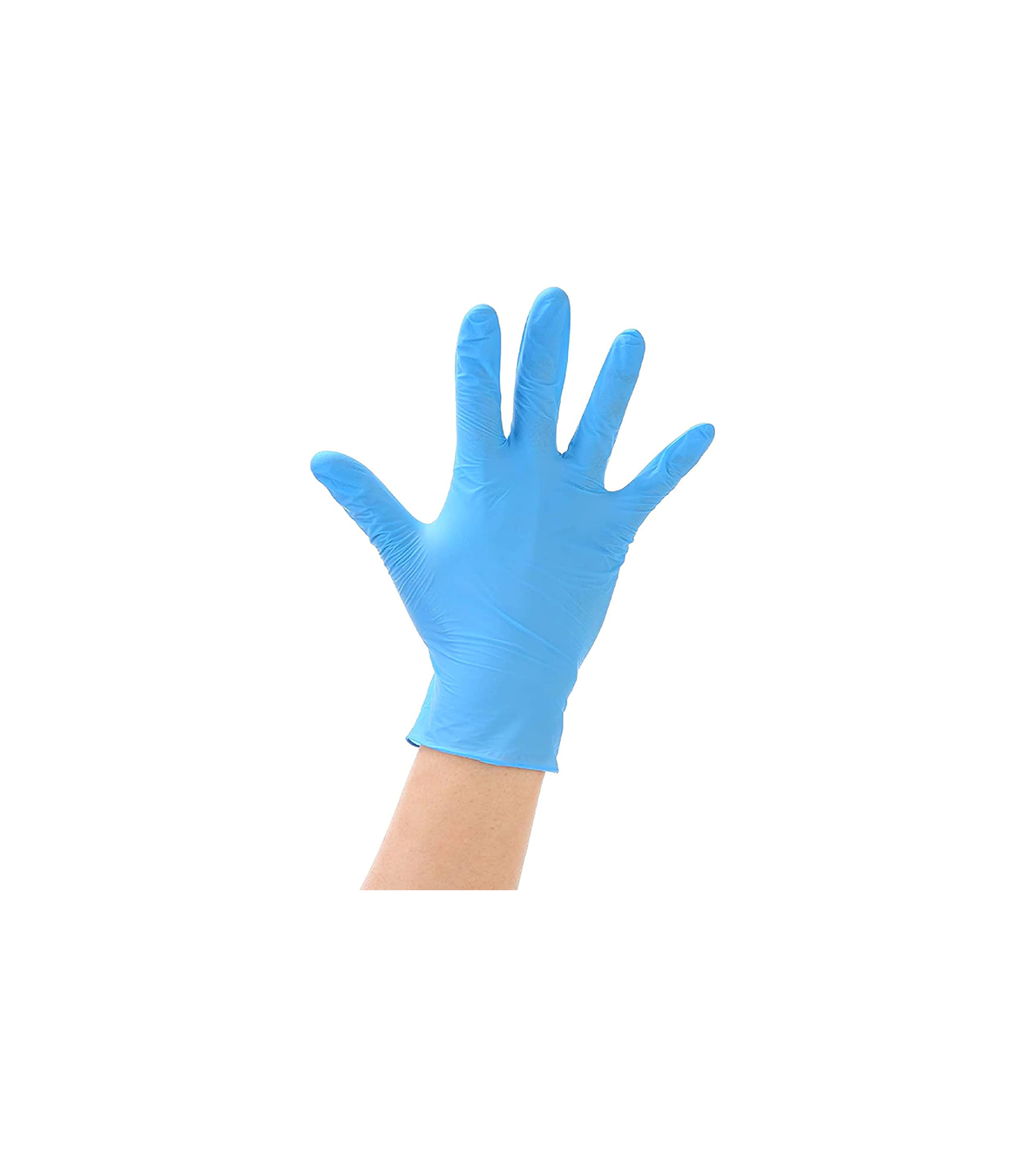 BSJ Fixings Blue Nitrile Disposable Gloves, Powder Free, Food Grade Gloves 100 Pcs (Large)