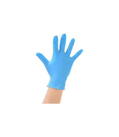 BSJ Fixings Blue Nitrile Disposable Gloves, Powder Free, Food Grade Gloves 100 Pcs (Large)