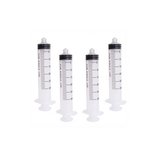 4 pcs 30ML/CC Plastic Syringe Disposable Individual Sealed Wrap Without Needle with Measurement for Scientific Feeding Pets Labs Watering Dispensing