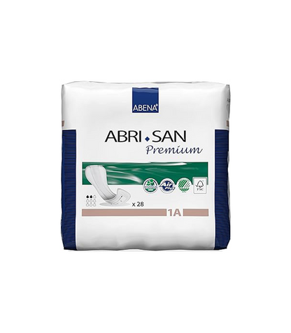 Abena Abri-San Premium Incontinence Pads, Ultra Light Absorbency, Size 1A, 28 Count