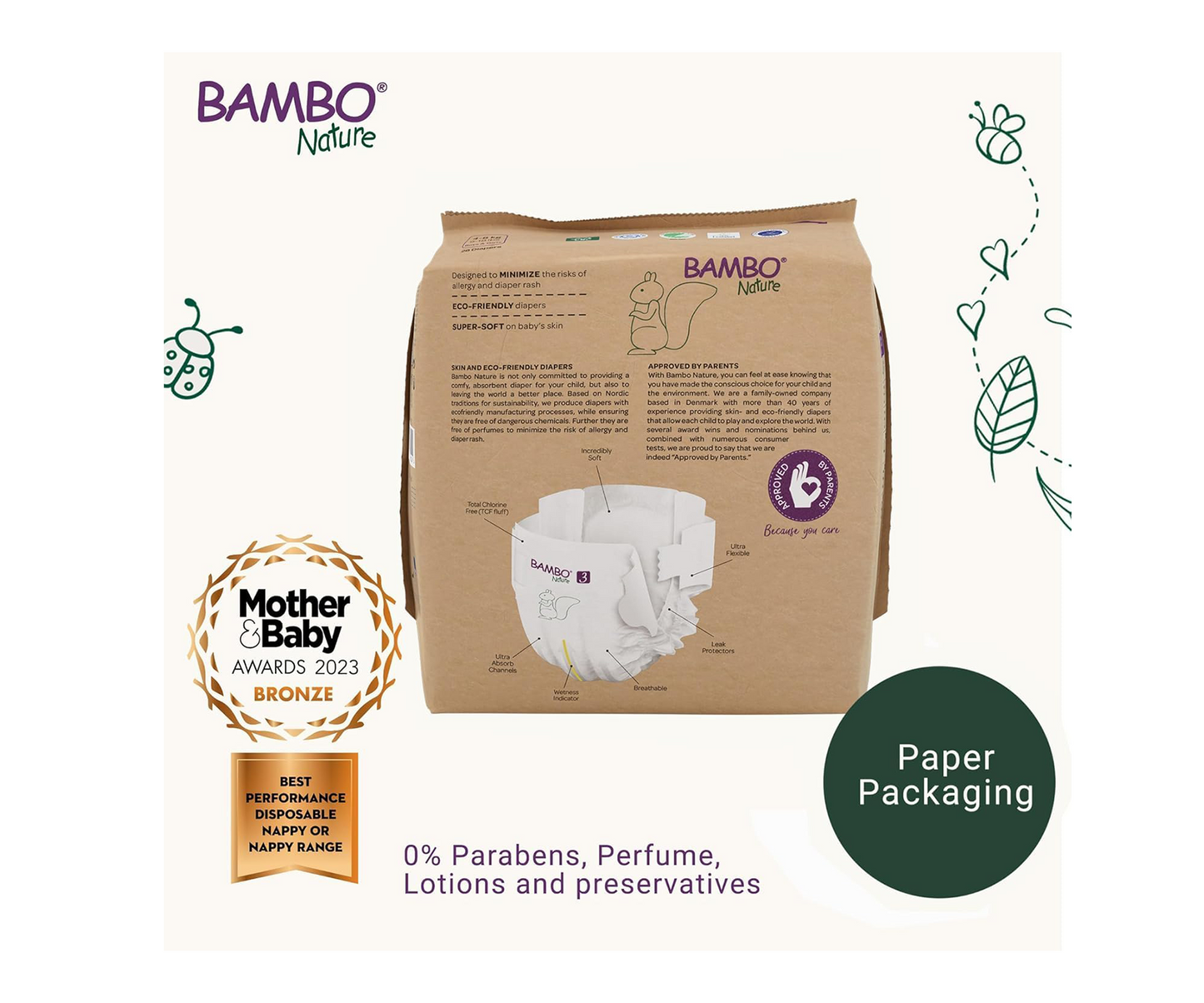 Bambo Nature Premium Eco Nappies - Size 3