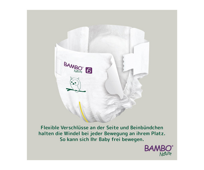 Bambo Nature Premium Eco Nappies – Size 6 (16+ kg / 35+ lb), XXL, 20 Pack