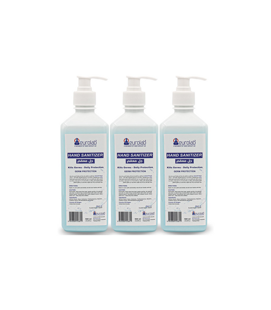 Hand Sanitizer Gel – 70% Ethyl Alcohol, 500 ml Pump Bottle | Pack of 3