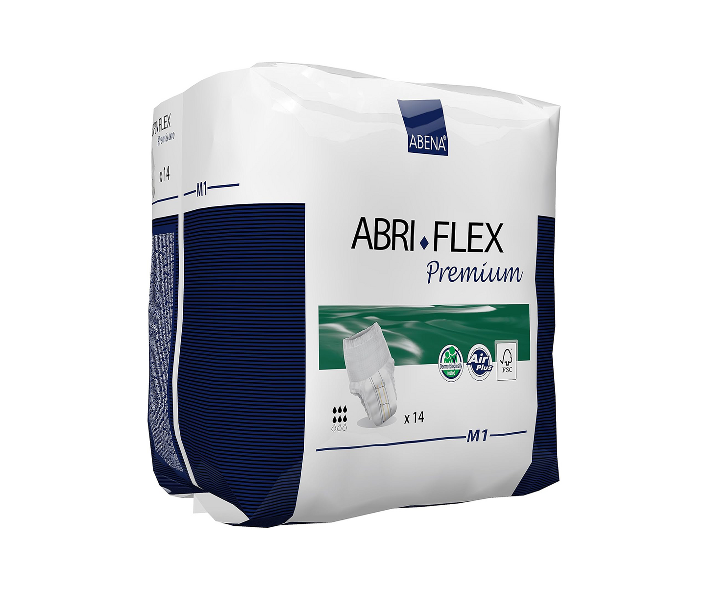 Abena Abri Flex Premium Pull-Up Incontinence Pants, Eco-Friendly Incontinence Pants For Men & Women, Discreet, Protective, Breathable, Comfortable, Medium 1, 80-110cm Waist, 1400ml Absorbency, 6x 14PK