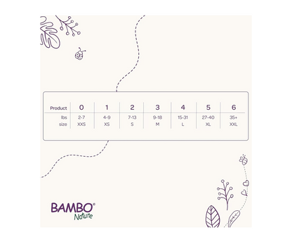 Bambo Nature Premium Eco Nappies – Size 1 Newborn (2–4 kg / 4–9 lb), 132-Pack
