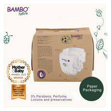 Bambo Nature Premium Eco Nappies – Size 2 Mini (3–6 kg / 7–13 lb), 180-Pack