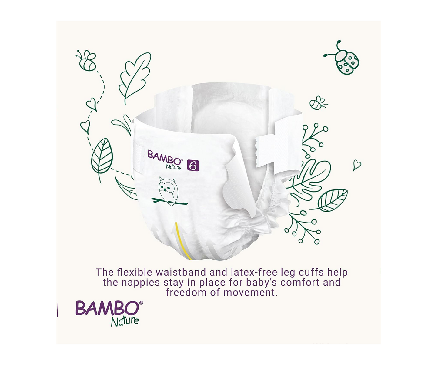 Bambo Nature Baby Diapers – Size 6 (16+ kg) – Pack of 6 (120 Nappies Total)