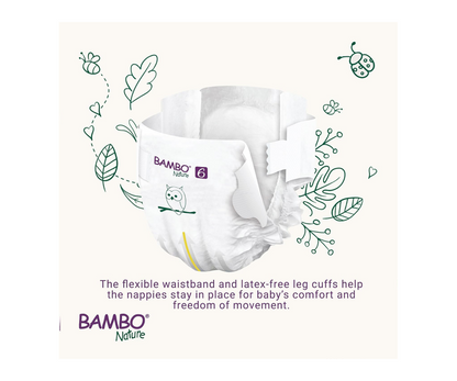 Bambo Nature Baby Diapers – Size 6 (16+ kg) – Pack of 6 (120 Nappies Total)