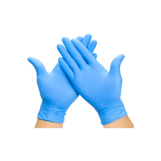 Blue Nitrile Disposable Gloves, Powder Free, Food Grade Gloves 100 Pcs (Large)