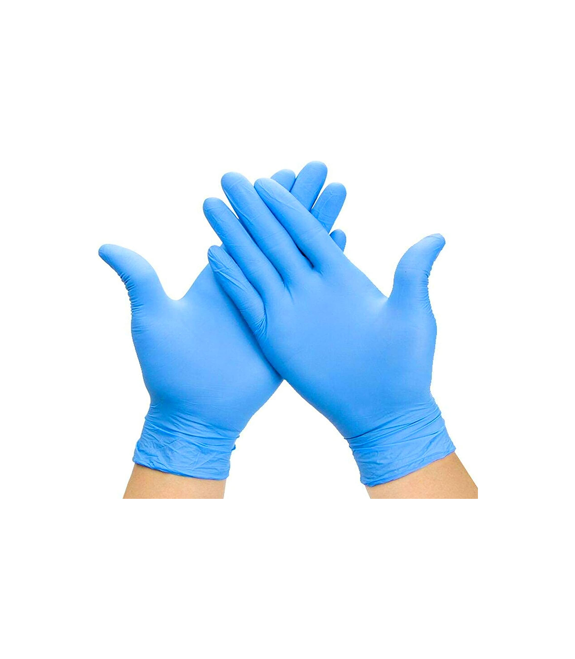 BSJ Fixings Blue Nitrile Disposable Gloves, Powder Free, Food Grade Gloves 100 Pcs (Large)