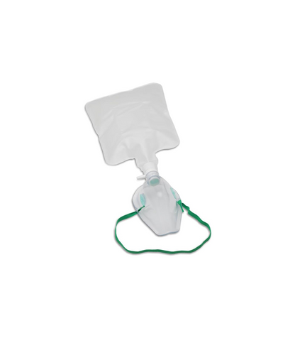 Adult Non-Rebreathing Oxygen Mask - With Tubing and Bag