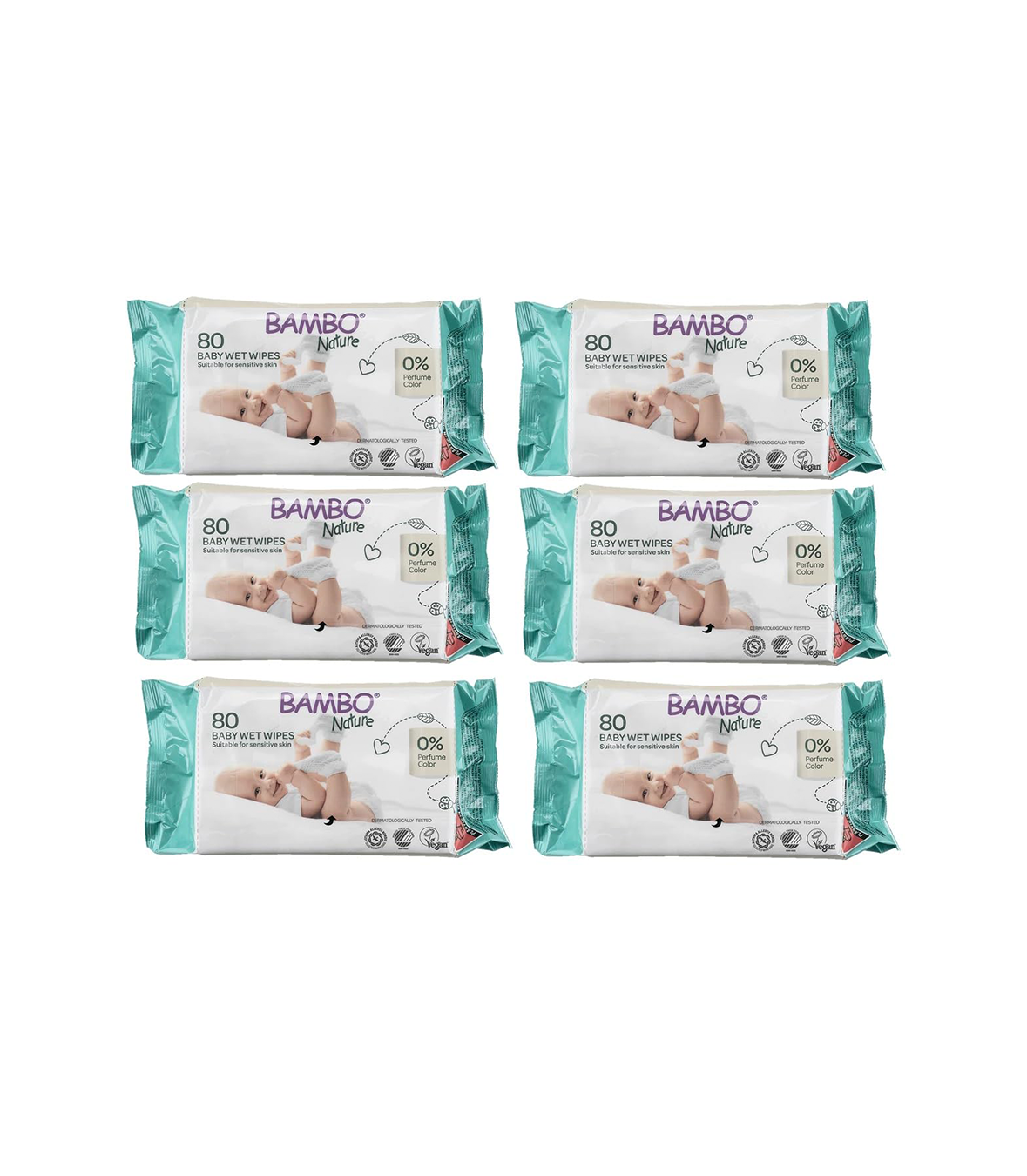 Bambo Nature Wet Wipes, Newborn Essentials, Eco-Labelled Baby Wipes, Gentle & Soft Wipes, Moisturising & Skin-Friendly Wet Wipes For On The Go, Sustainable Baby Essentials For Newborn - 80 Wipes