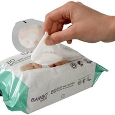 Wet Wipes, Newborn Essentials, Eco-Labelled Baby Wipes, Gentle & Soft Wipes, Moisturising & Skin-Friendly Wet Wipes For On The Go, Sustainable Baby Essentials For Newborn - 80 Wipes