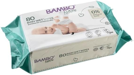 Wet Wipes, Newborn Essentials, Eco-Labelled Baby Wipes, Gentle & Soft Wipes, Moisturising & Skin-Friendly Wet Wipes For On The Go, Sustainable Baby Essentials For Newborn - 80 Wipes