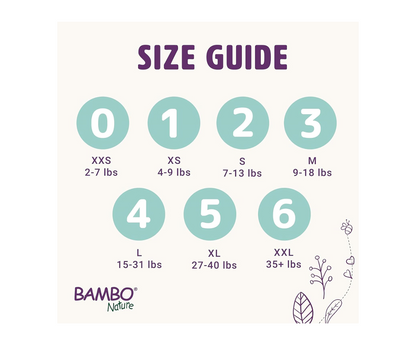 Bambo Nature Premium Eco Nappies – Size 1 Newborn (2–4 kg / 4–9 lb), 132-Pack