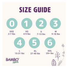 Bambo Nature Premium Eco Nappies – Size 2 Mini (3–6 kg / 7–13 lb), 180-Pack